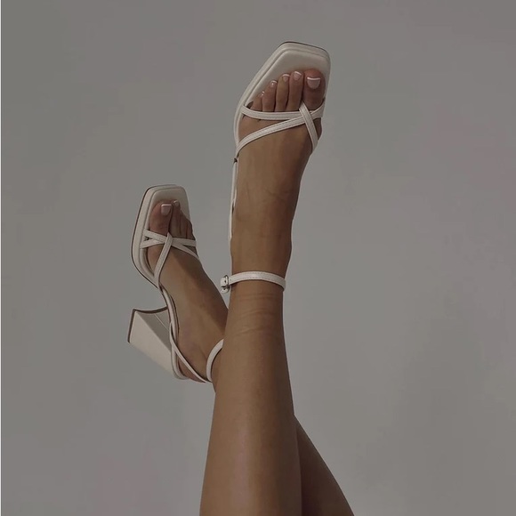 SOLD princess polly cammie heels cream platform sandals strappy white - Picture 10 of 11